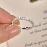 Terrific Full Eternity 2mm VVS1 D Colour Moissanite Stackable Sparkling Ring