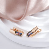 Awesome 14K Filled Gold Multicolur AAA Zircon Crystals Drop Fine Earrings