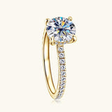 Certified 2CT Moissanite Diamond Solitaire Ring Sparkling Engagement Wedding Rings s925 Silver Wedding Jewellery