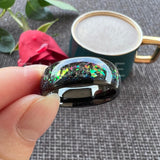 New Arrival 8MM Colorful Opal Fragments Inlay Domed Polished ShinyTungsten Carbide Ring for Men Women - The Jewellery Supermarket