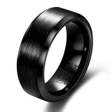 Brushed Silver Black Gold Colour 4/6/8/mm Tungsten Carbide Engagement Rings