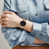 Luxury High Quality Elegant Fashionable Quartz Ladies Watch,  Japanese Movement Stainless Steel Gold Colour Watches