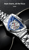 New Arrival Automatic Mechanical Watch For Men Luxury Business Skeleton Luminous Waterproof Triangle Dial Watches