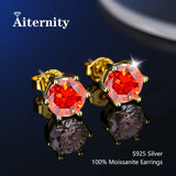 GRA Moissanite Diamonds Studs Silver Earrings Pass Diamond Tester Pen For Men Women