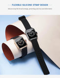 New Women's Square Watch - Fashion Silicone Strap Simulated Smart Dial 35mm Black Rose Gold Quartz Movement Watch