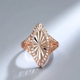 14K Rolled Gold Personality Embossed Hollow Textured New Gothic Unusual Rings for Women