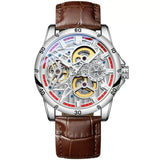 New Unique Design Skeleton Dial Mechanical Watch - Men's Waterproof Luminous Date Automatic Watches - The Jewellery Supermarket