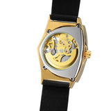 High Quality Watch for Men Triangle Steel Skeleton Mechanical Automatic Movement Waterproof Rubber strap Watches