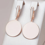 14K Rolled Gold Fashion Glossy Simple Round Dangle Earrings High Quality Fine Jewellery