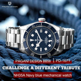 Famous Design Top Luxury Mechanical Automatic Japan NH35 Movt Waterproof Luminous Wristwatches for Men