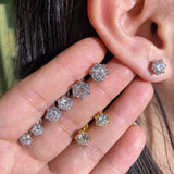 Premium 0.2-3ct Moissanite Diamonds Sterling Silver Unisex Stud Earrings