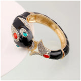 New Unique Design 6 Colours Gold Plated with Full AAA Rhinestones Dolphin Animal Enamel Statement Bracelet Bangle - The Jewellery Supermarket