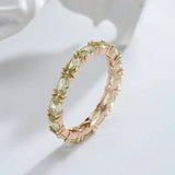 Splendid 14K Filled Gold Oval Light Orange AAA Zircon Crystals Ring Luxury Jewellery