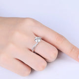 Woven Style 1ct VVS1 D Colour Moissanite Diamonds Wedding Solitaire Rings For Women S925 Sterling Silver Jewellery