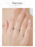 Fashion Sterling Silver AAAA Lab Created Diamond Simple Finger Stackable Ring