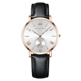 New Elegant Fashion Simplicity Womens Watches Original Quartz Movement Rose Gold Plated Watches for Women