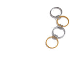 18K Gold Plated Distinctive Stainless Steel Metal Four Finger Stacking Trendy Unusual Ring