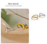18K Gold Plated Minimalist New Style Stainless Steel Open Chic Adjustable Fashion Ring