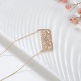 Marvelous Square 14K Filled Rose Gold AAA Zircon Diamonds Necklace - Fashion High Quality Daily Fine Jewellery