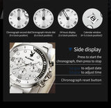 PLAYBOY Top Brand  New Original Fashion High Quality Silicone Strap Multifunction Quartz Watch for Men