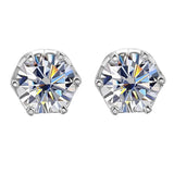 Top Quality 0.5-1 Carat D Colour Moissanite Diamonds Stud Earrings For Women Sterling Silver Sparkling Fine Jewellery - The Jewellery Supermarket