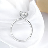 Fabulous 1-4CT Pear Cut VVS1 D Colour Moissanite Diamonds Solitaire Silver Ring