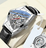 New Arrival Automatic Mechanical Watch For Men Luxury Business Skeleton Luminous Waterproof Triangle Dial Watches