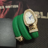 Creative Luxury Brand Retro Classic Quartz CZ Diamonds Ladies Snake Watches - High Quality Gifts