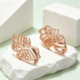 Ethnic 14K Gold Filled Hollow Flower Drop Earrings Daily Fine Jewellery