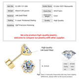 New 3MM-8MM Moissanite Diamonds Stud Earrings for Men Women