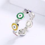 Fashion Colourful Enamel Handmade Enamel Epoxy Ring