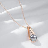 14K Rolled Gold Elegant Grey or White Pearl Elegant Fashion Pendant And Necklace