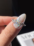 Elegant Classic VVS1 D Colour 2 Carat Marquise Moissanite Ring Fine Jewellery