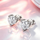 Silver 0.5~2.0 Carat Marquise, Emerald  Princess-Cut Moissanite Diamonds Earrings
