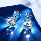 Top Sparkling 0.5-2 Carat D Colour Moissanite 925 Sterling Silver Stud Earrings