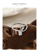 Fashion Irregular Line Design AAAA Lab Created Diamond 925 Sterling Silver Ring