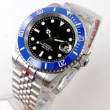 PT5000 Stainless Steel Sapphire Crystal Rotating Bezel Luminous Mechanical Watch
