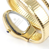 Luxury Fashion Unique Snake Shape Women's Watches - Zircon Diamonds Bling Gold Luxury Quartz Ladies Watches