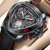 Top Brand Luxury Big Dial Chronograph Quartz Watches for Men - Sports Watches Military Style Wrist Watches