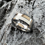Brushed Polished Design Grooved Beveled Classic 6MM 8MM Tungsten Wedding Rings