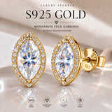 Selection of 0.5~2.0ct 925 Silver Moissanite Earrings Certificated Fine Jewellery
