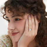 1or 2 Carat Princess Cut VVS1 D Colour Moissanite Diamond Silver Solitaire Ring
