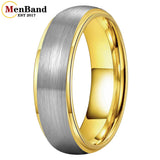 Stepped Shiny Polished Finish 6/8mm Men Women Tungsten Carbide Wedding Rings