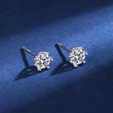 Fine Moissanite Diamonds S925 Sterling Silver Stud Earrings For Women And Men