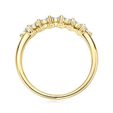 2MM Round VVS1 D Colour Moissanite Diamond Silver 925 Flower Half Eternity Rings