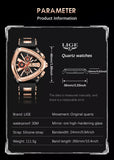 Top Fashion Triangle Chronograph Military Sport Army Mens Watches Luxury Waterproof Quartz Wristwatches