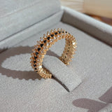 14K Gold Filled AAA Zircon Diamonds Full Paved Fashion Elegant Rings For Women
