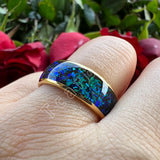 Domed Polished Bright Opal 8mm Men Women Tungsten Engagement Wedding Rings