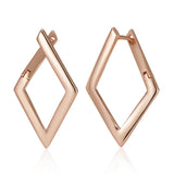 14 Karat Gold Filled Fashion Glossy Simple Rhombus Dangle High Quality Earrings For Women