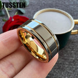 New Arrival Grooved Polished Finish Trendy Tungsten Fashion Engagement Wedding Rings for Men and Women - The Jewellery Supermarket